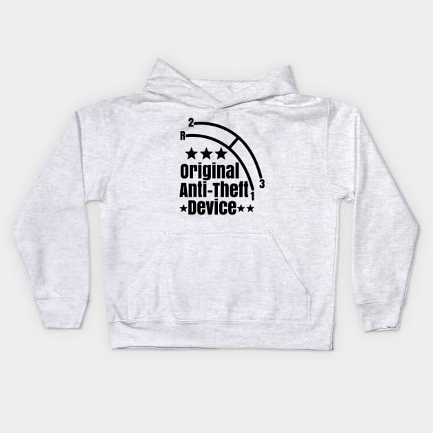 Funny Anti-Theft Car Truck Manual Column Shift Three Speed Kids Hoodie by CharJens